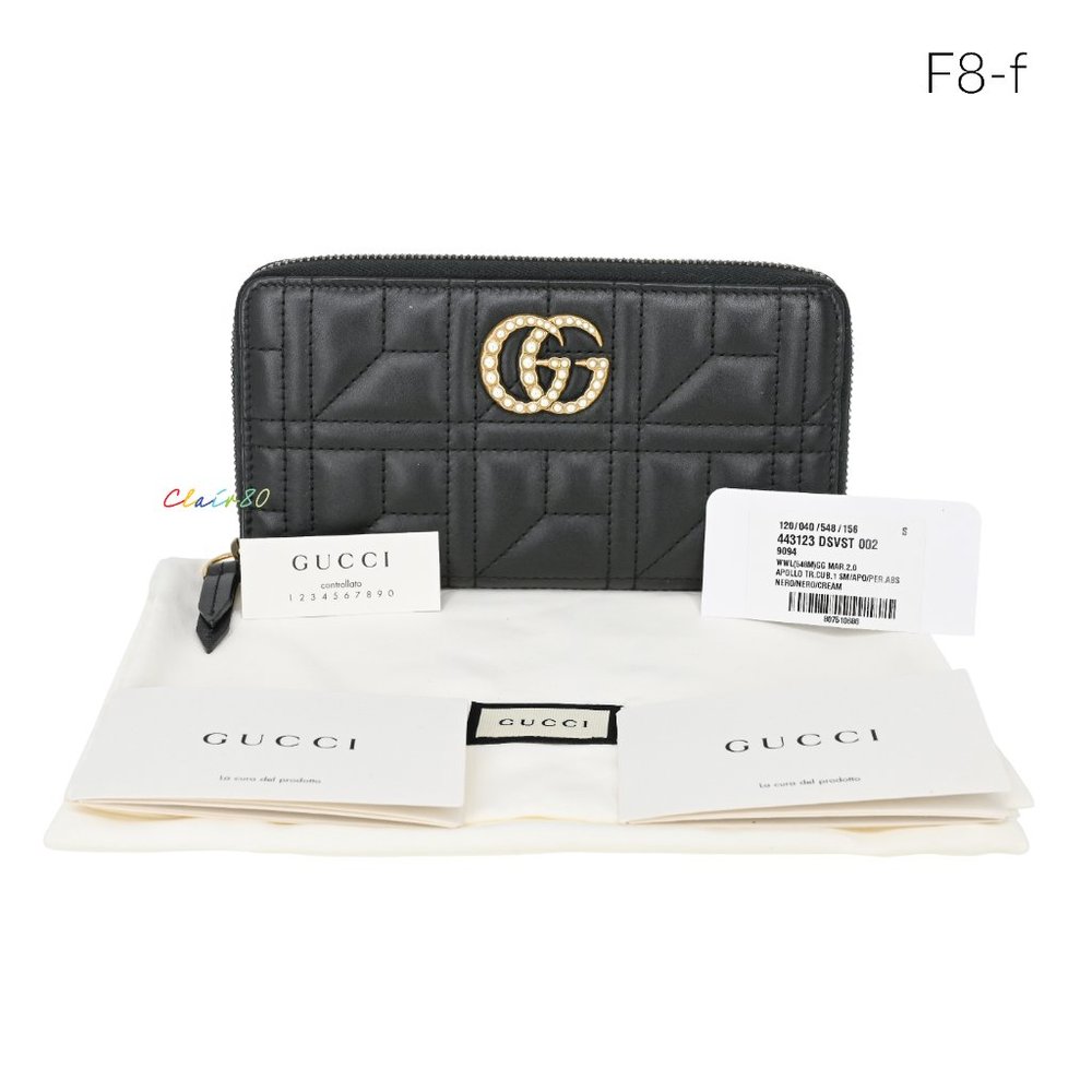 Gucci GG Marmont Pearl Apollo Zip Around Wallet - Picture 5 of 7